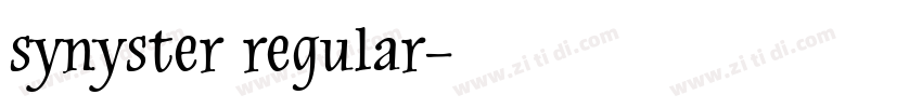 synyster regular字体转换